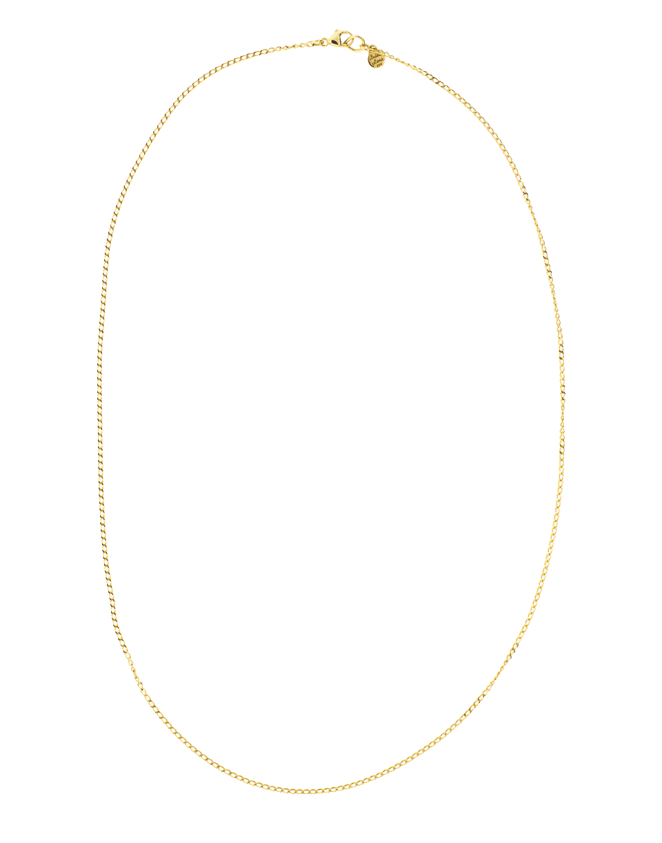 BUDDHA MAMA-Diamond Curb Chain Necklace-YELLOW GOLD