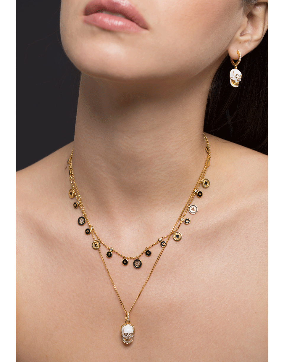 BUDDHA MAMA-Diamond Curd Chain Necklace-YELLOW GOLD