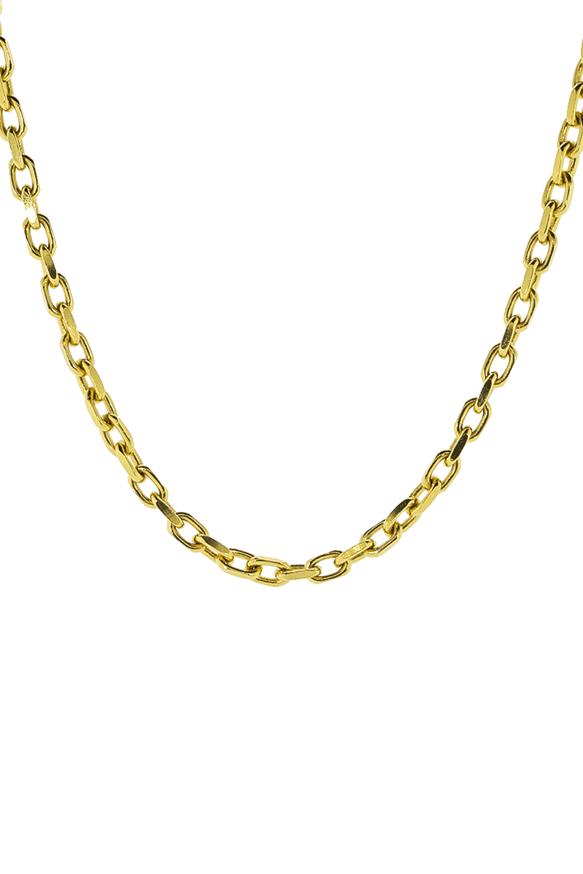BUDDHA MAMA-Diamond Cut Cable Chain - 14"-YELLOW GOLD