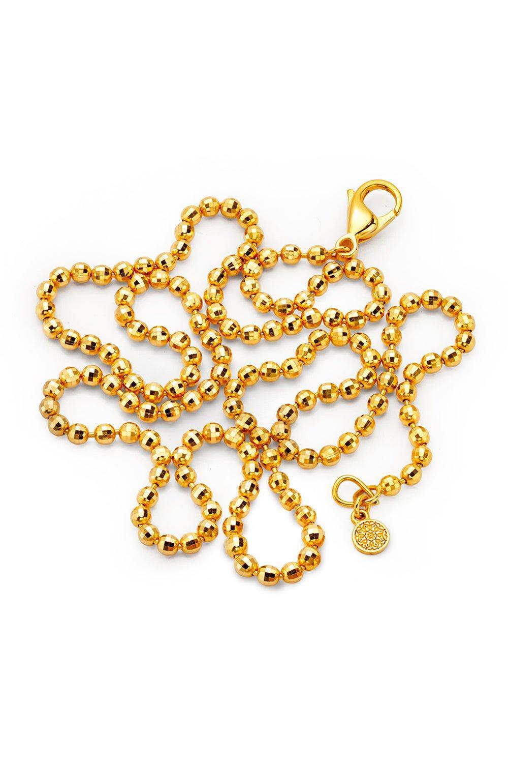 BUDDHA MAMA-Large Disco Ball Chain - 30in-YELLOW GOLD