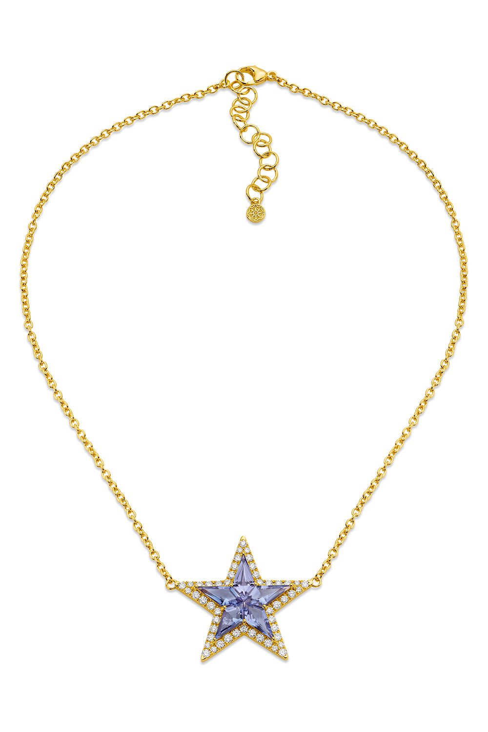 BUDDHA MAMA-Tanzanite Kite Star Necklace-YELLOW GOLD