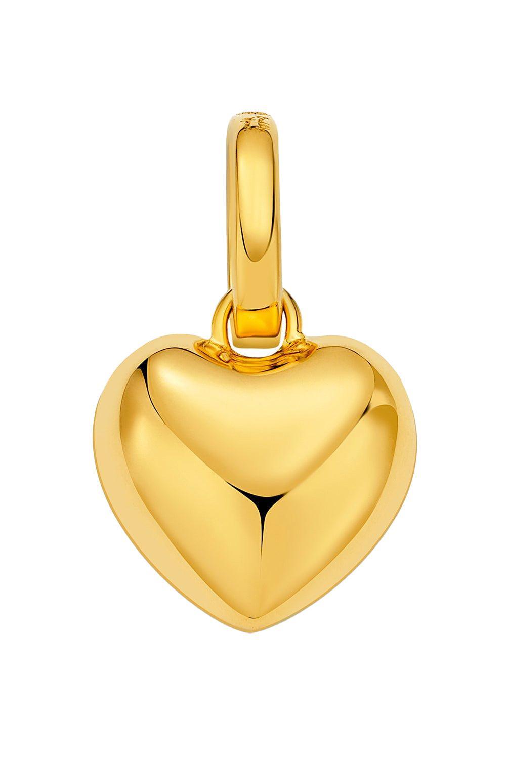 Puffy Heart Pendant - Gold-YELLOW GOLD-JEWELRYFINE JEWELPENDANT-BUDDHA MAMA