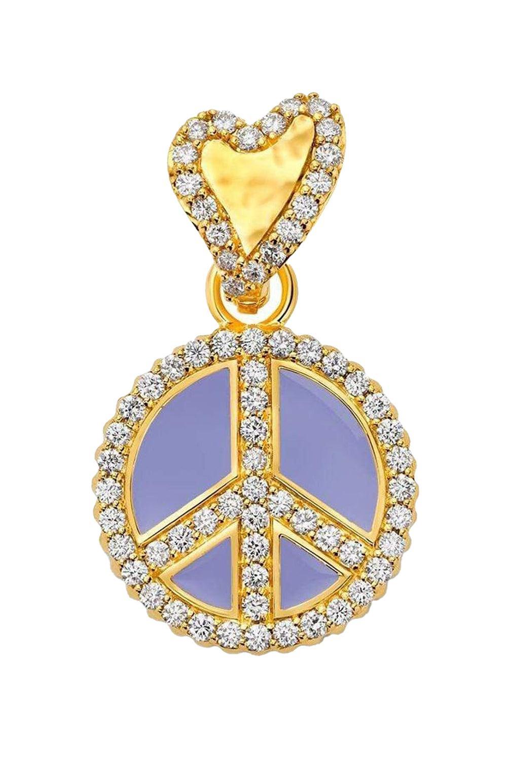 Periwinkle Peace Pendant-YELLOW GOLD-JEWELRYFINE JEWELPENDANT-BUDDHA MAMA