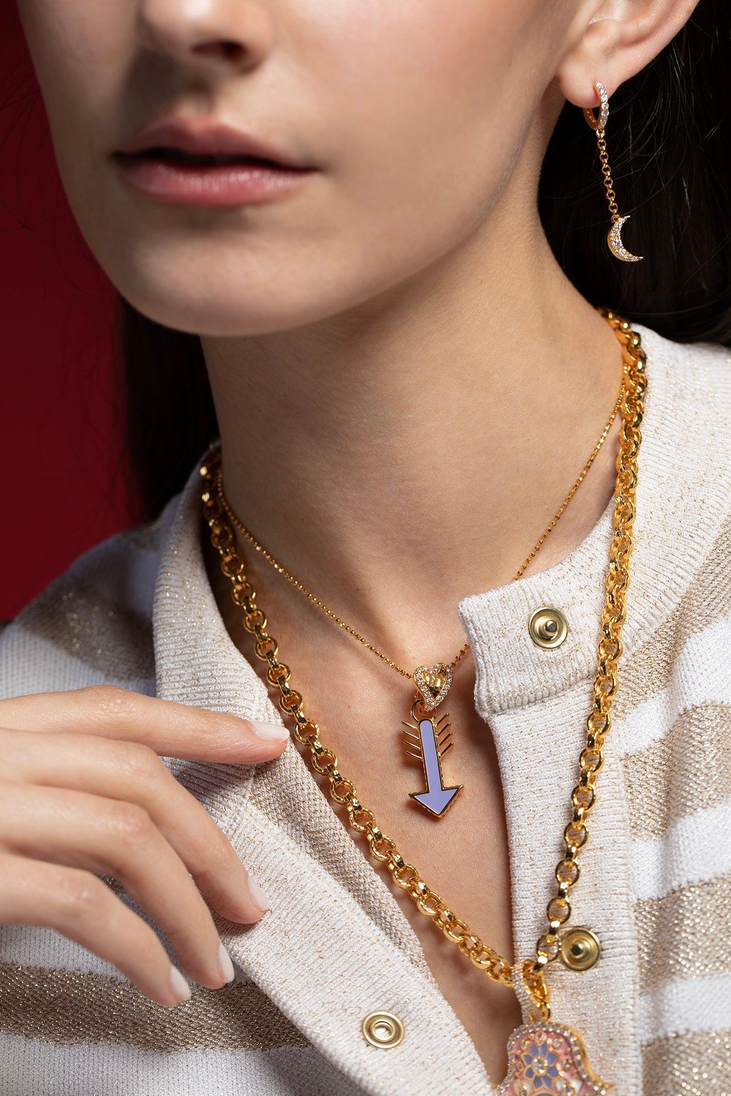 BUDDHA MAMA-Arrow Pendant-YELLOW GOLD