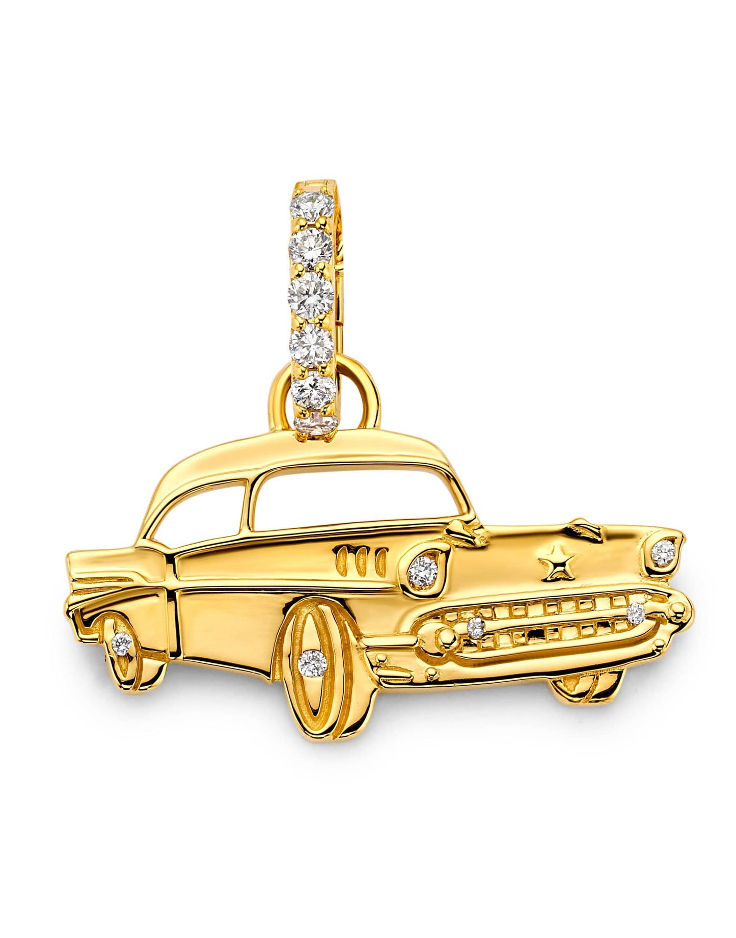 BUDDHA MAMA-Classic Car Pendant-YELLOW GOLD