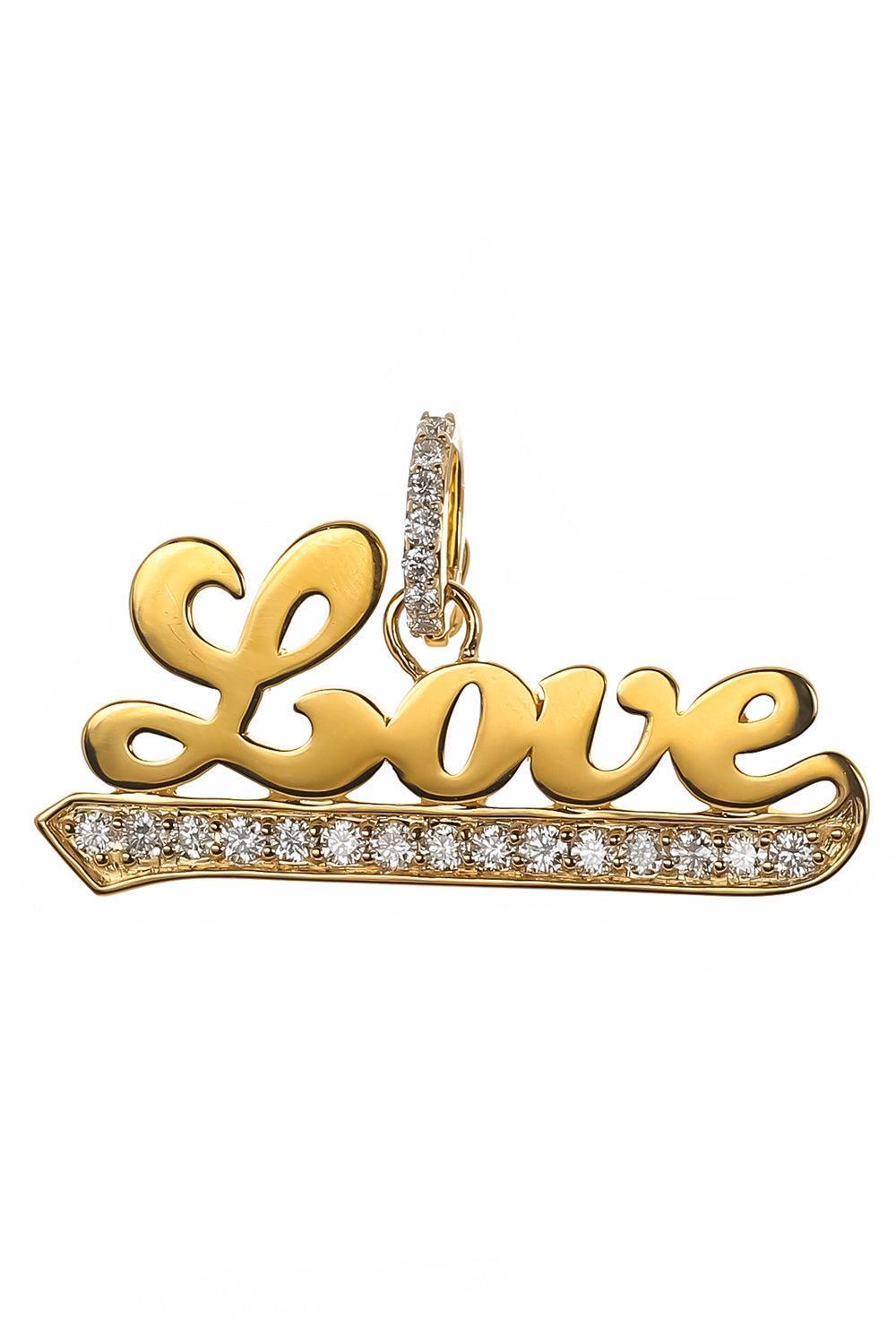 Diamond Groovy Love Pendant-YELLOW GOLD-JEWELRYFINE JEWELPENDANT-BUDDHA MAMA