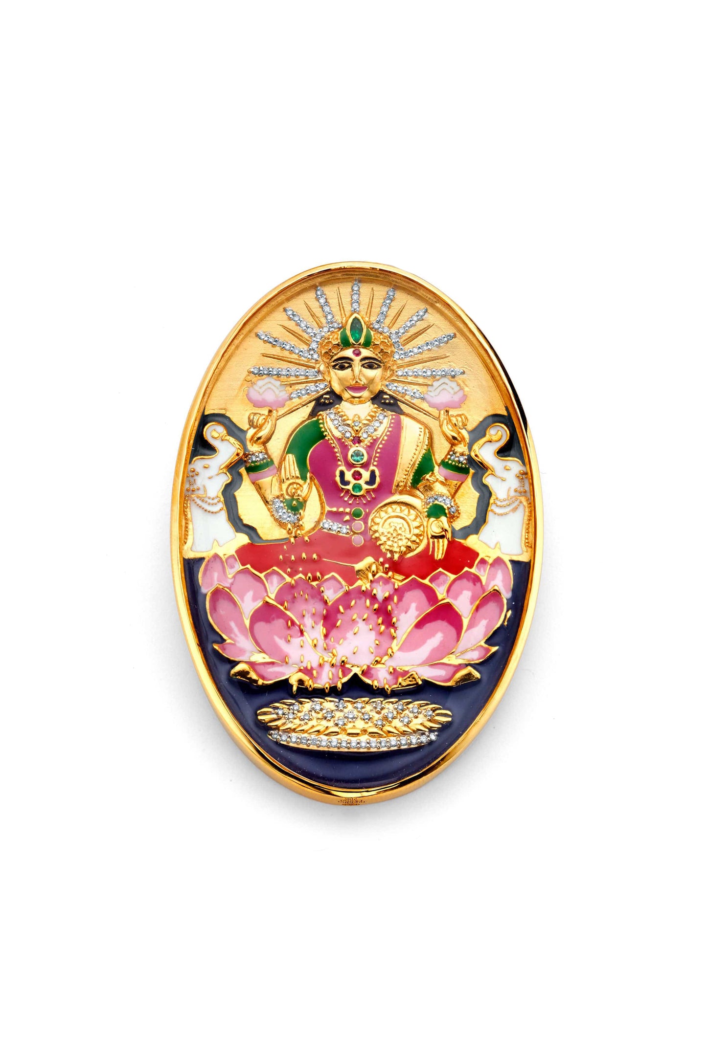 Lakshmi Pendant-YELLOW GOLD-JEWELRYFINE JEWELPENDANT-BUDDHA MAMA