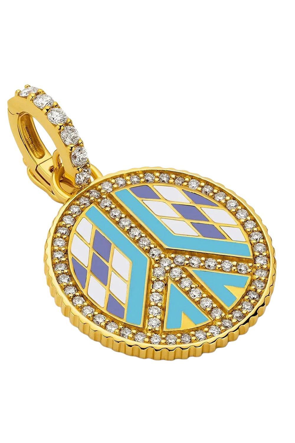 Peace Coin Pendant-YELLOW GOLD-JEWELRYFINE JEWELPENDANT-BUDDHA MAMA