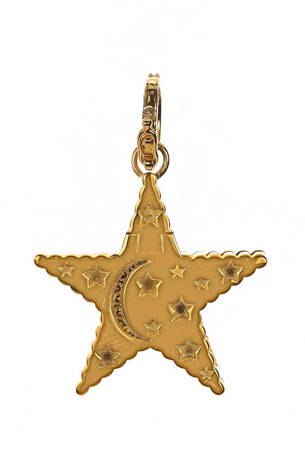 Star Diamond Small Locket Pendant-YELLOW GOLD-JEWELRYFINE JEWELPENDANT-BUDDHA MAMA