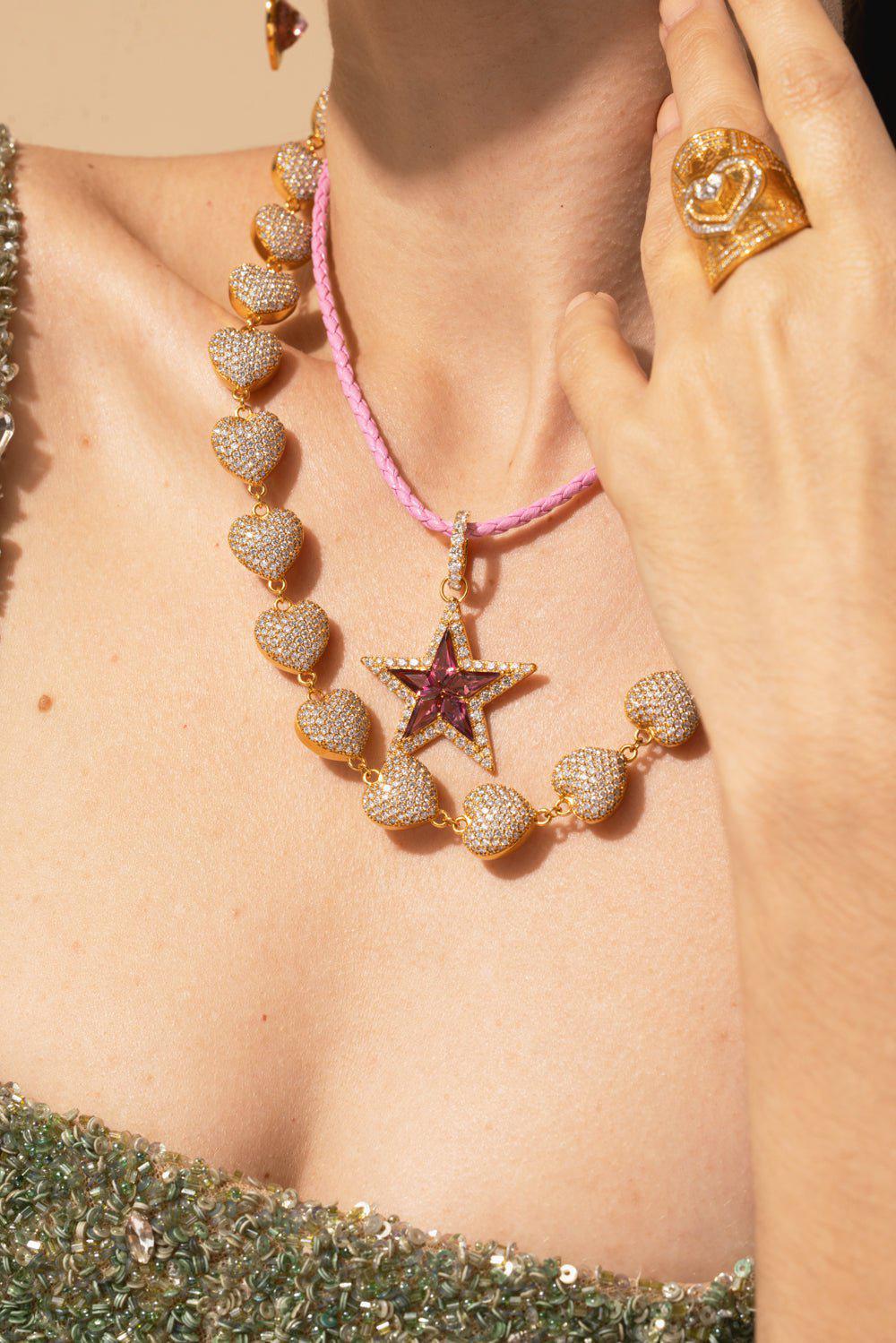 くまちゃんSTAR jewelryK18ゴールド ダイヤモンドリング Tourmaline Kite Star Pendant | BUDDHA MAMA – Marissa Collections