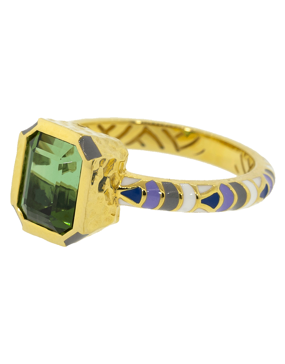 BUDDHA MAMA-Green Tourmaline Ring-YELLOW GOLD