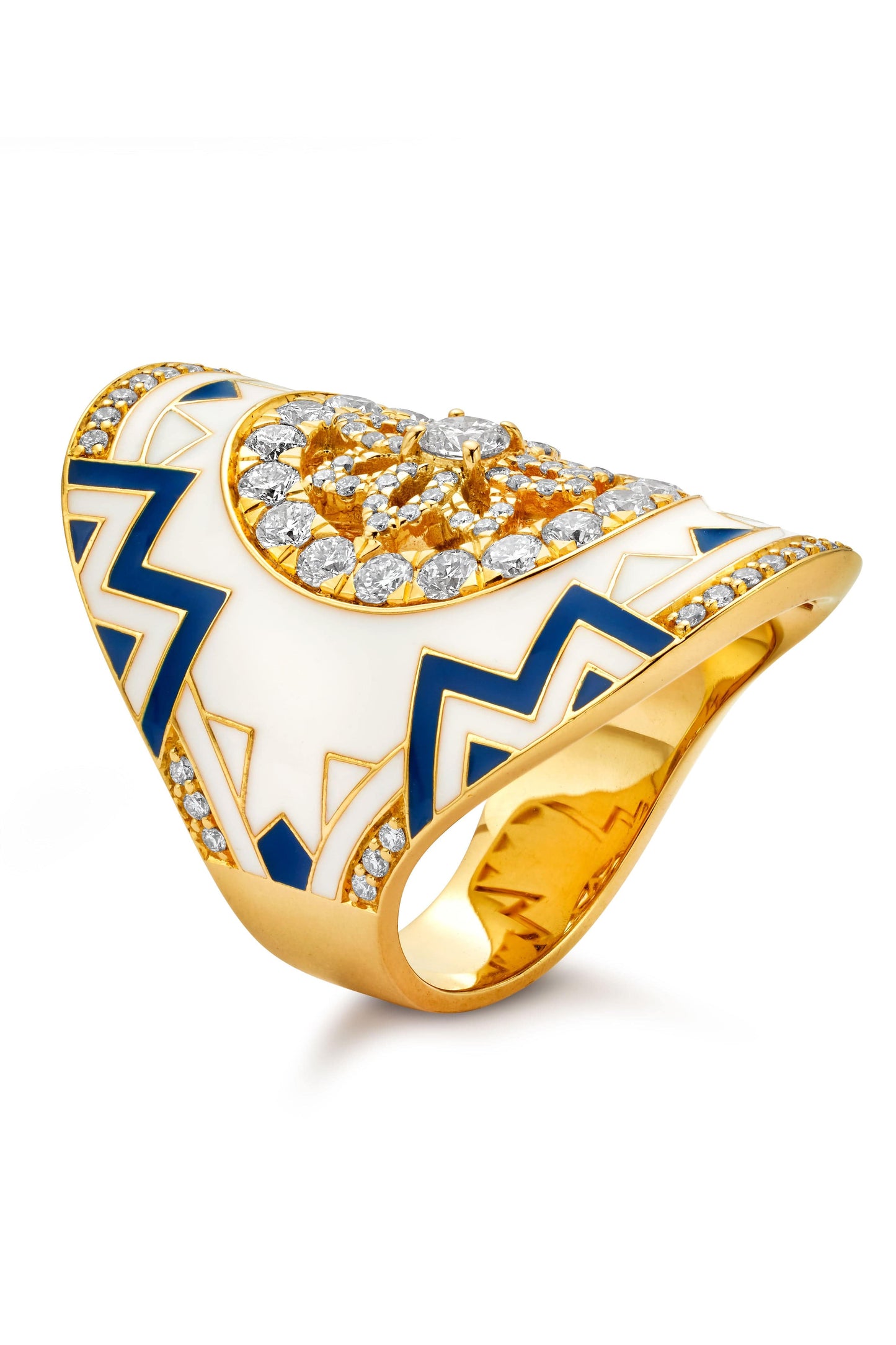 BUDDHA MAMA-Diamond Mandala Wrap Ring-YELLOW GOLD