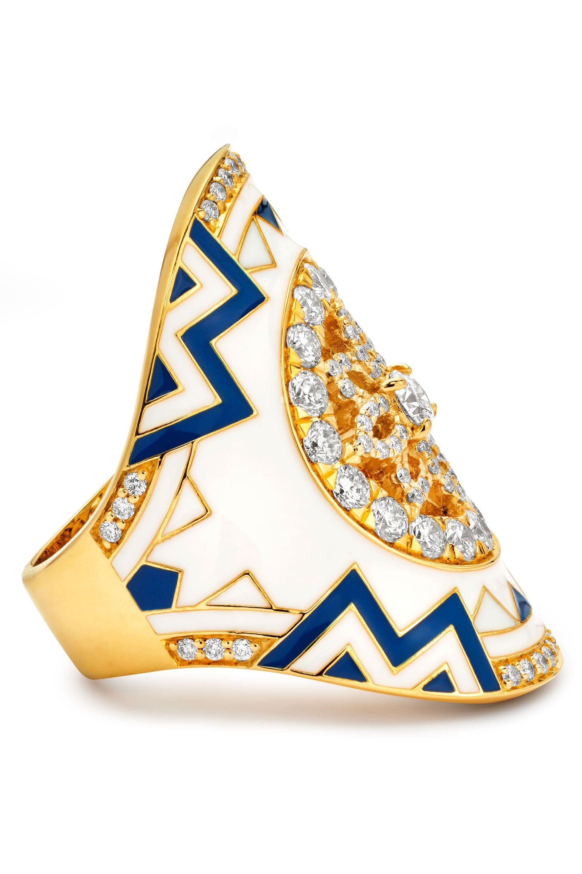 BUDDHA MAMA-Diamond Mandala Wrap Ring-YELLOW GOLD