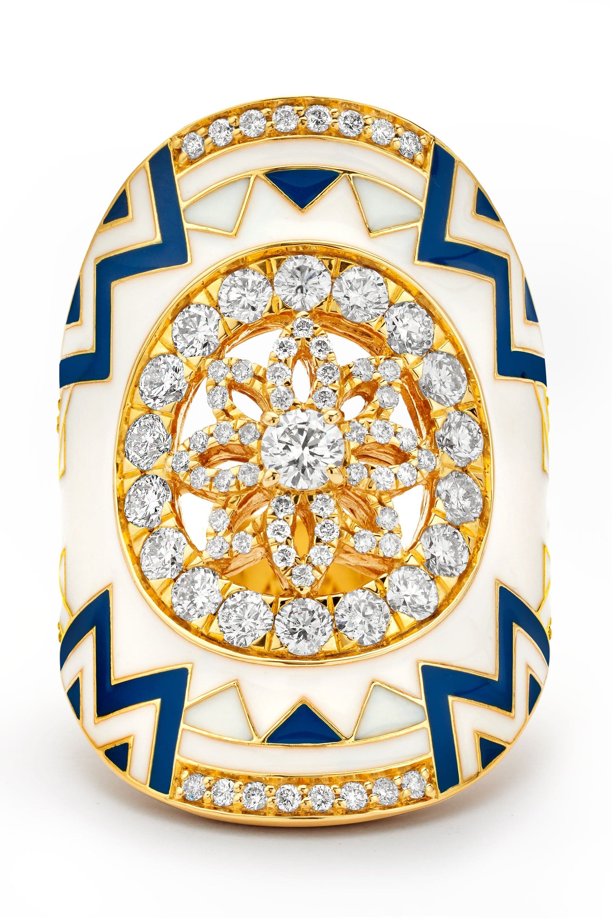 BUDDHA MAMA-Diamond Mandala Wrap Ring-YELLOW GOLD