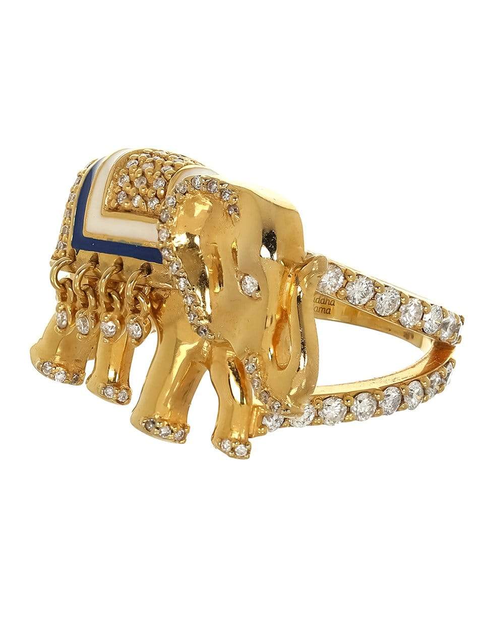 BUDDHA MAMA-Elephant Diamond Ring-YELLOW GOLD