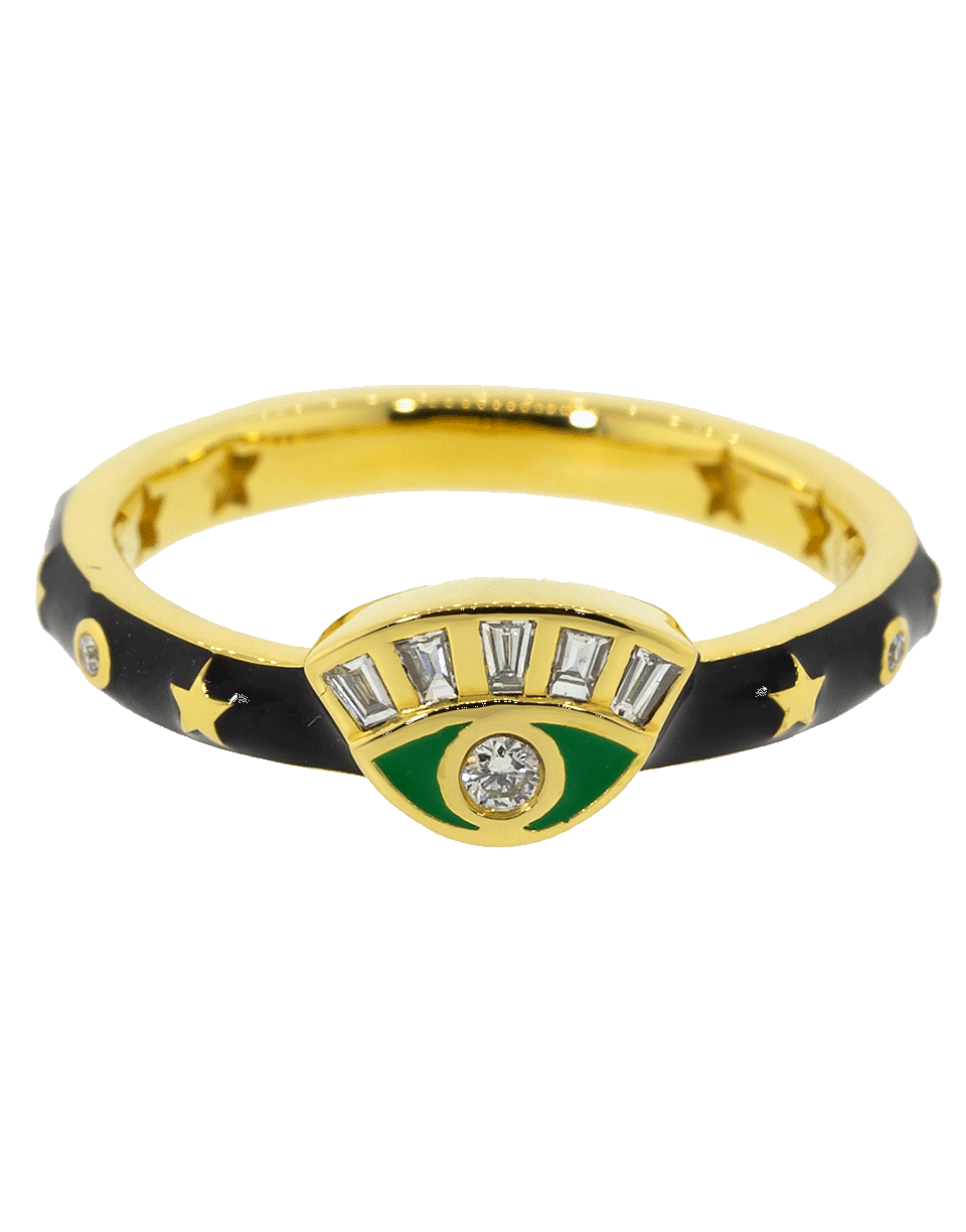 BUDDHA MAMA-Evil Eye Thin Band-YELLOW GOLD