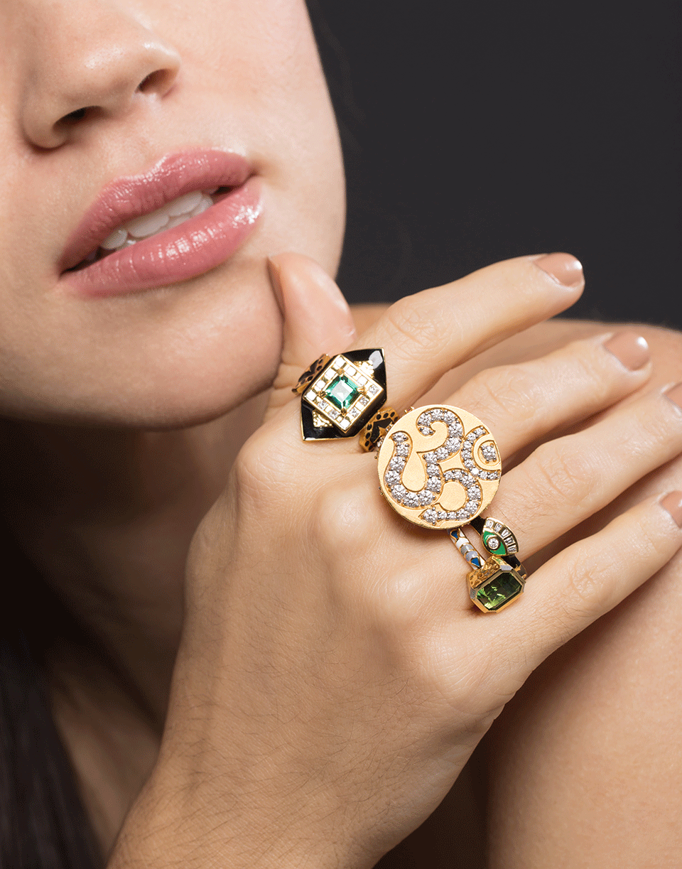 BUDDHA MAMA-Evil Eye Thin Band-YELLOW GOLD