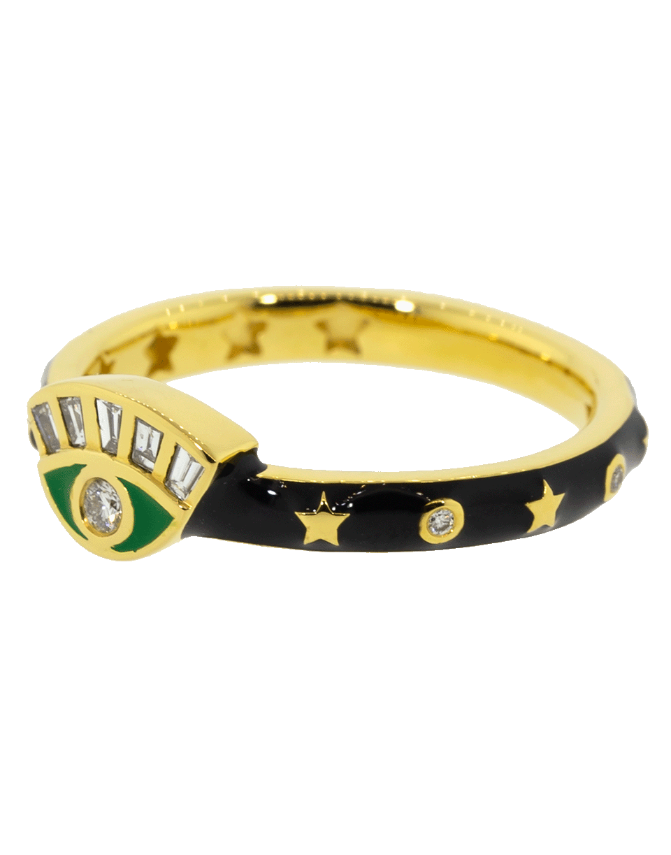 BUDDHA MAMA-Evil Eye Thin Band-YELLOW GOLD