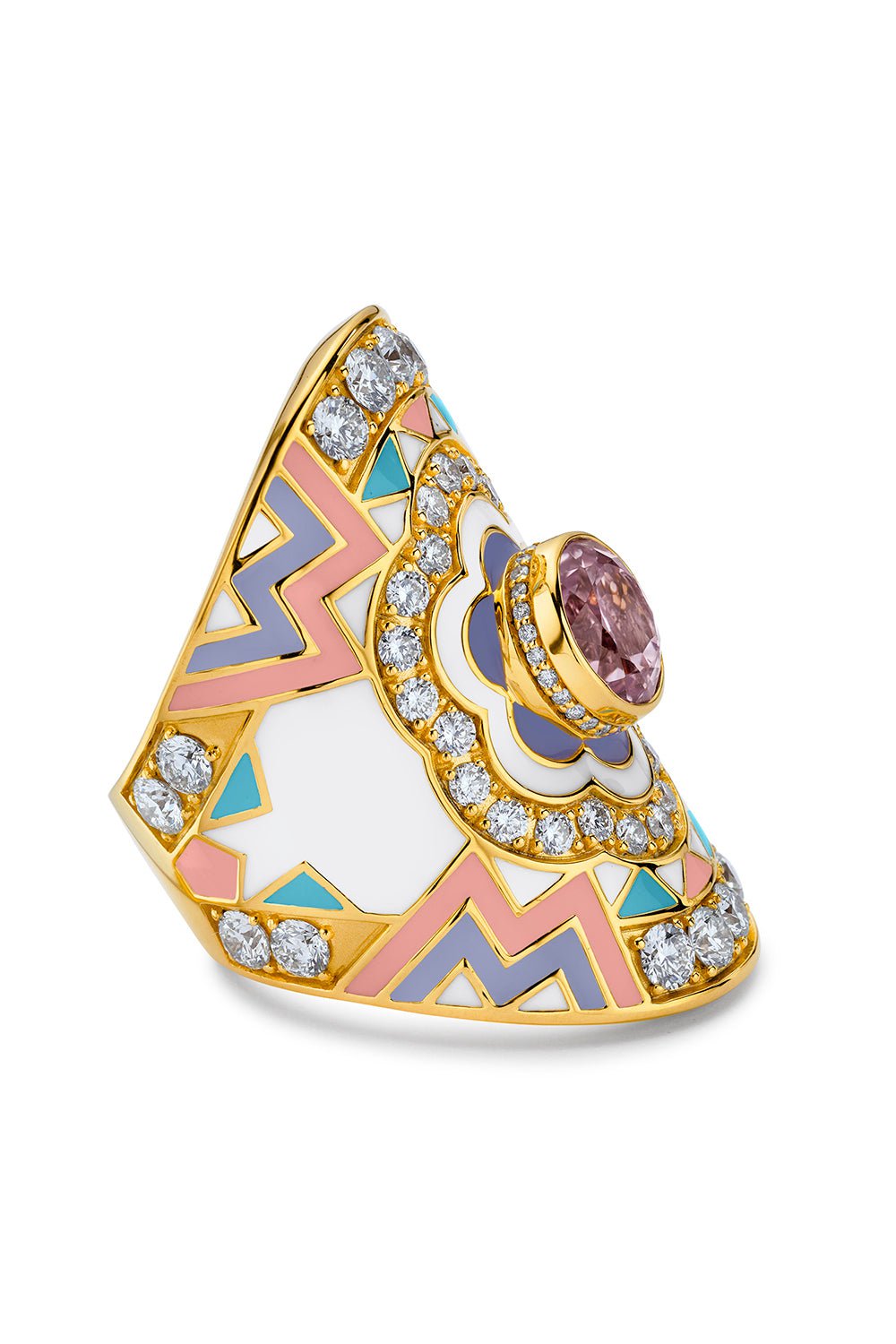 BUDDHA MAMA-Wrap Ring - Multi-YELLOW GOLD