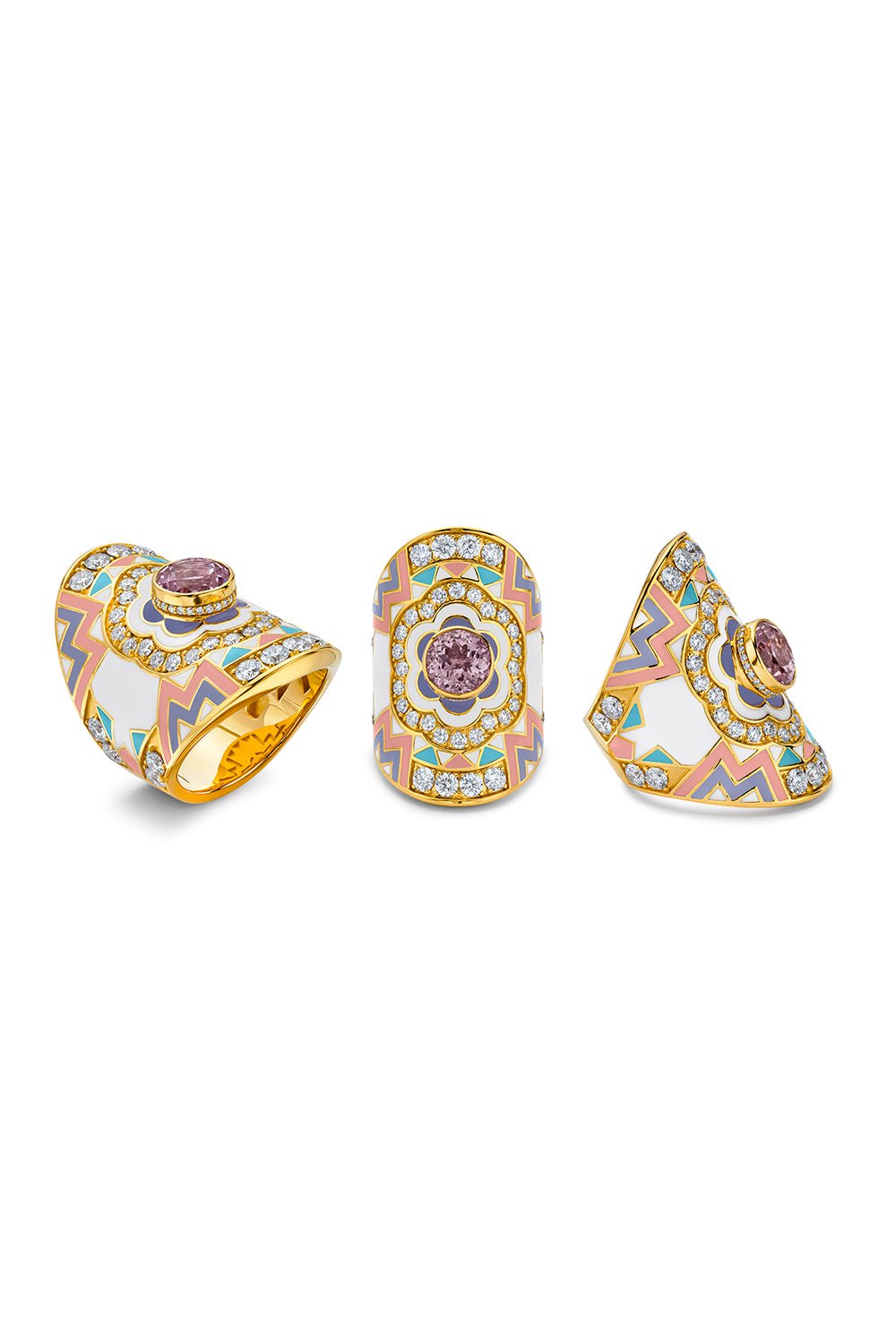 BUDDHA MAMA-Wrap Ring - Multi-YELLOW GOLD