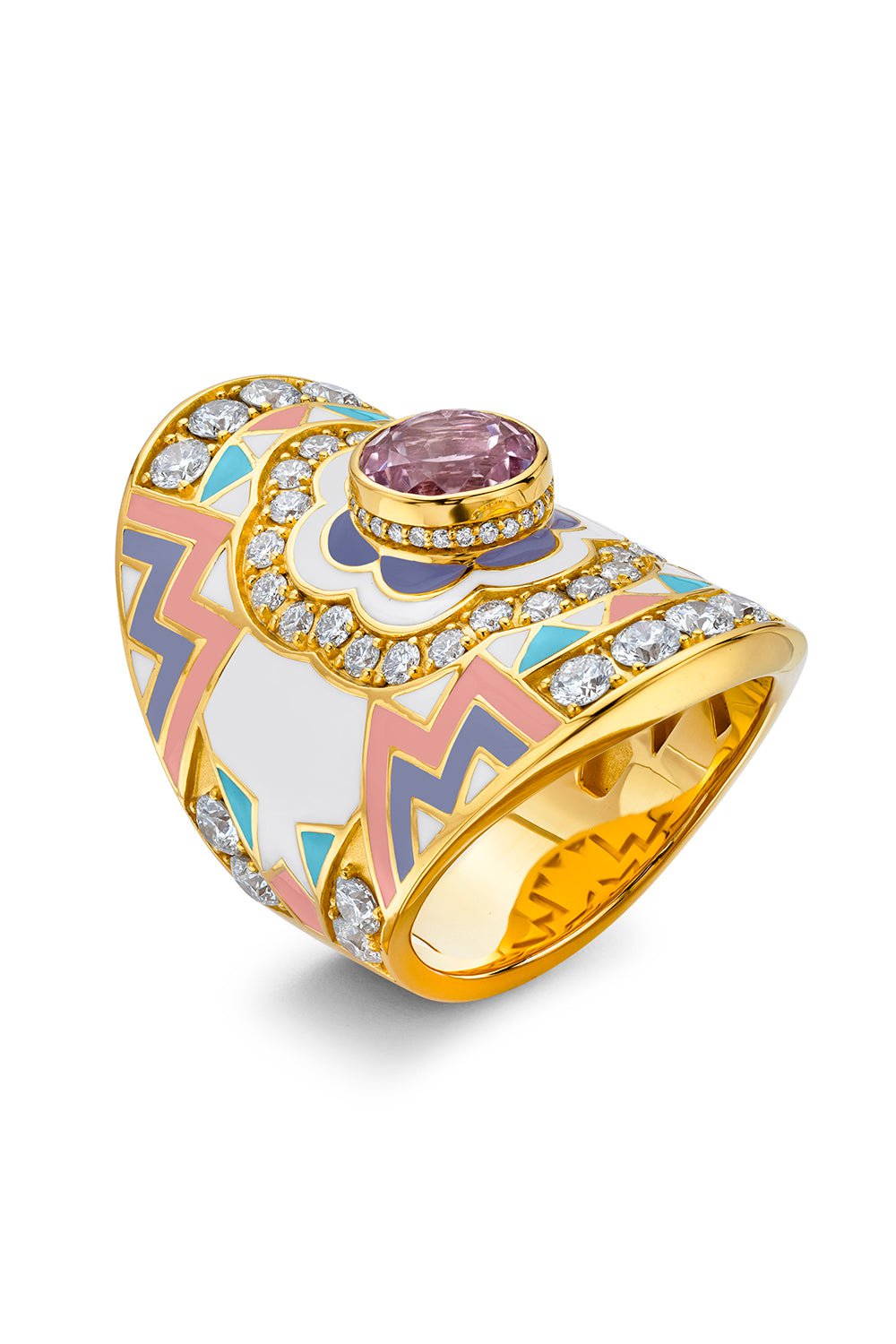 BUDDHA MAMA-Wrap Ring - Multi-YELLOW GOLD