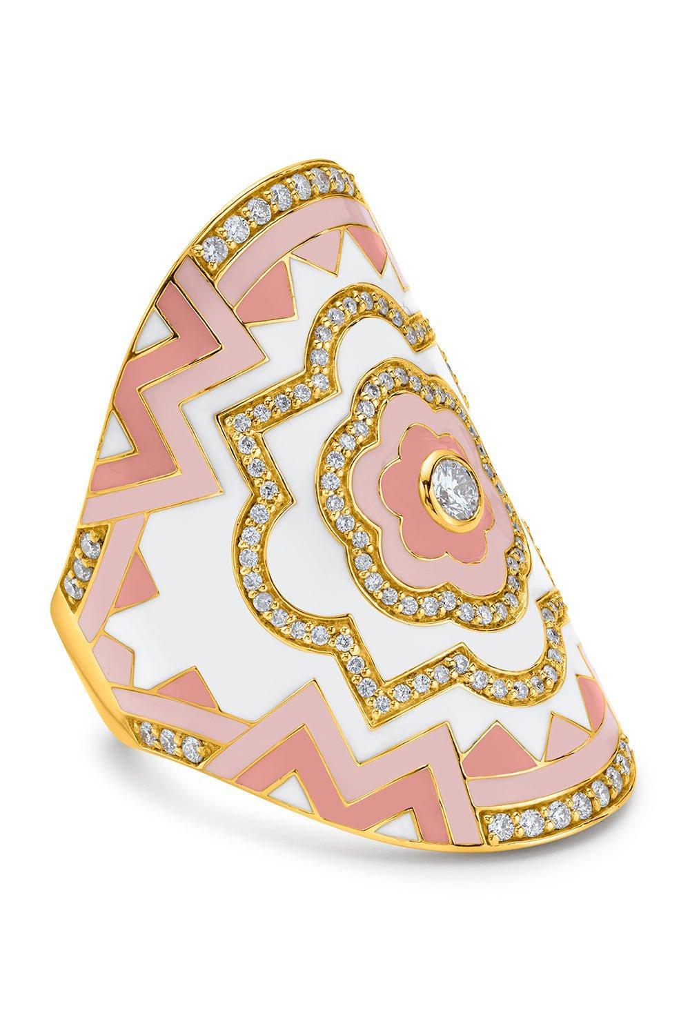 BUDDHA MAMA-Wrap Ring - Pink-YELLOW GOLD