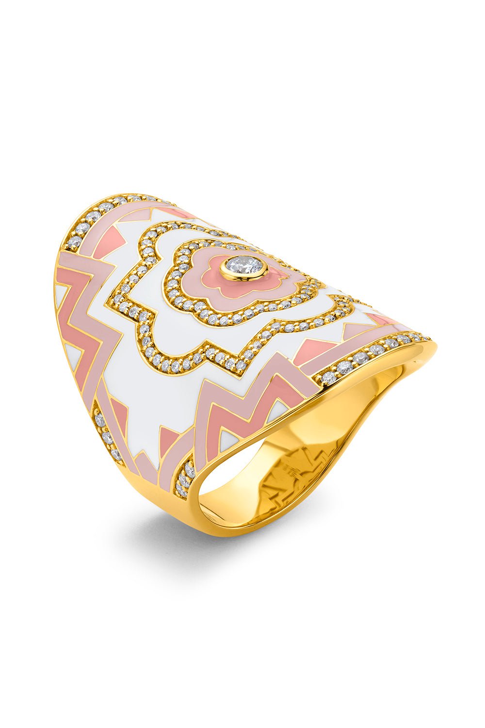 BUDDHA MAMA-Wrap Ring - Pink-YELLOW GOLD
