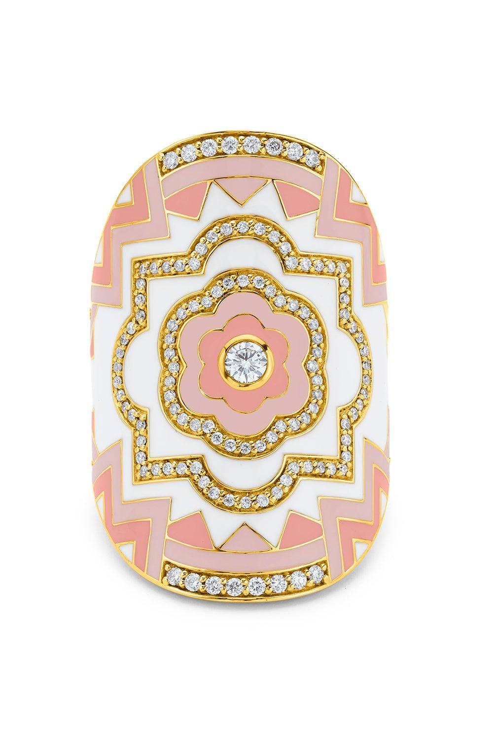 BUDDHA MAMA-Wrap Ring - Pink-YELLOW GOLD