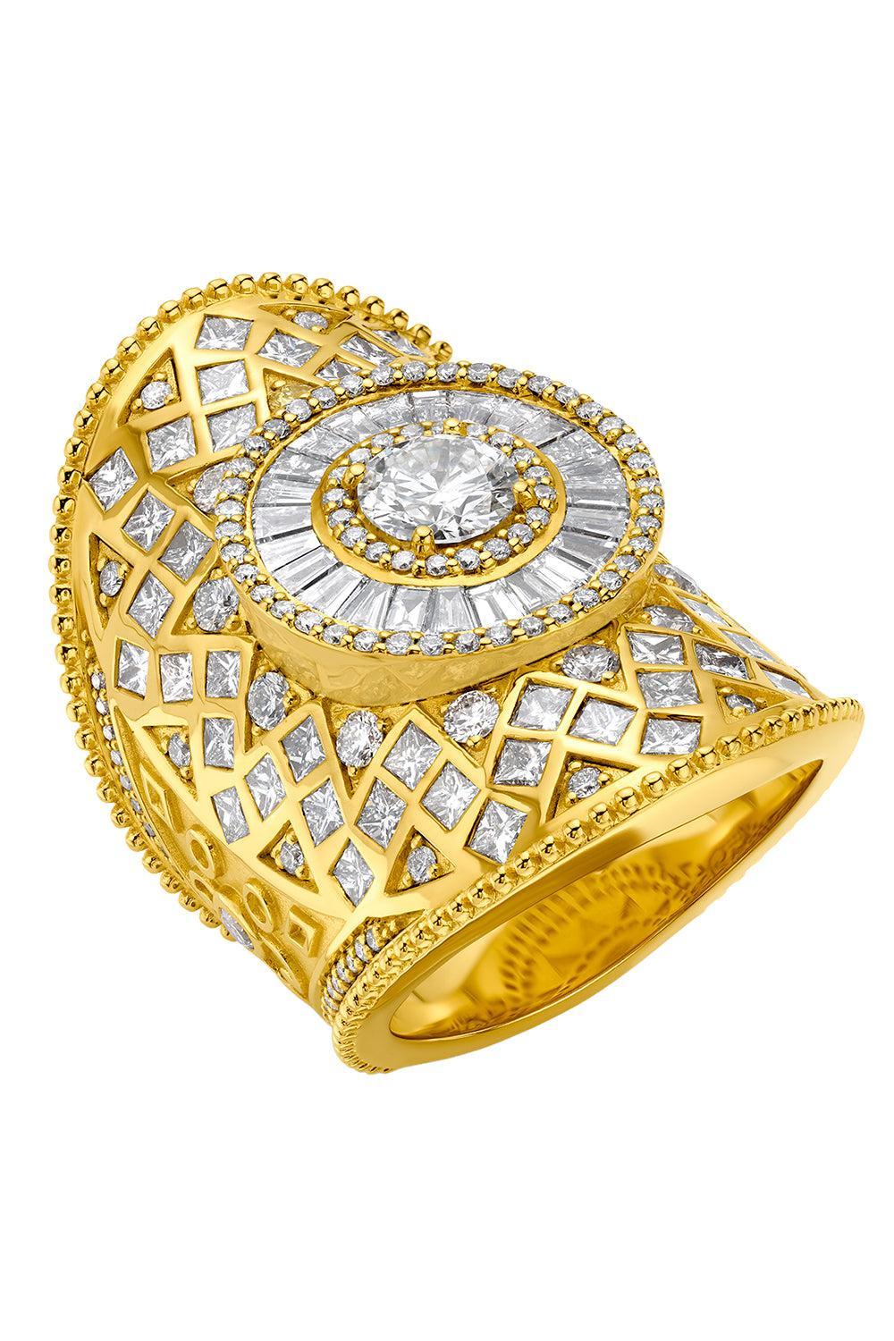Diamond Sun Wrap Ring-YELLOW GOLD-JEWELRYFINE JEWELRING-BUDDHA MAMA