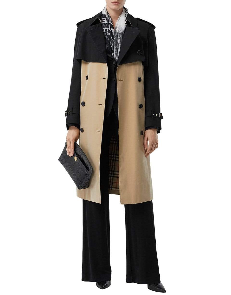 BURBERRY-Deighton Bicolor Trench Coat-