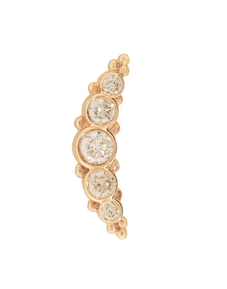 BVLA-Champagne Diamond 5 Gem Graduating Panaraya Stud-ROSE GOLD