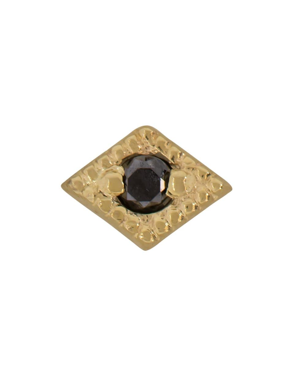 BVLA-Yellow Gold Black Diamond Harlequin Stud-YELLOW GOLD