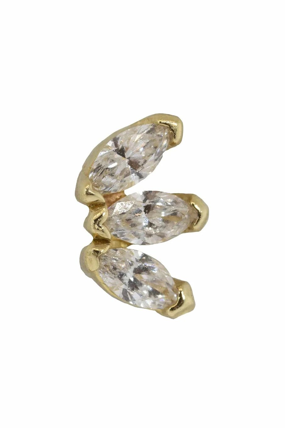 BVLA-Triple Marquise Diamond Stud-