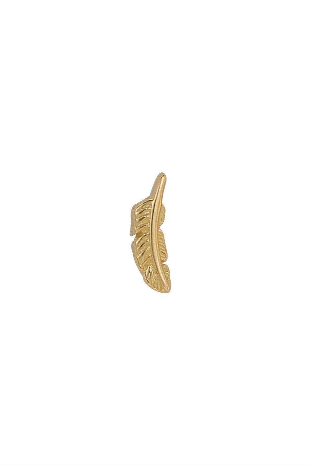 Tiny Feather Ear Pin-ROSE GOLD-LEFT-JEWELRYFINE JEWELPIERCING-BVLA