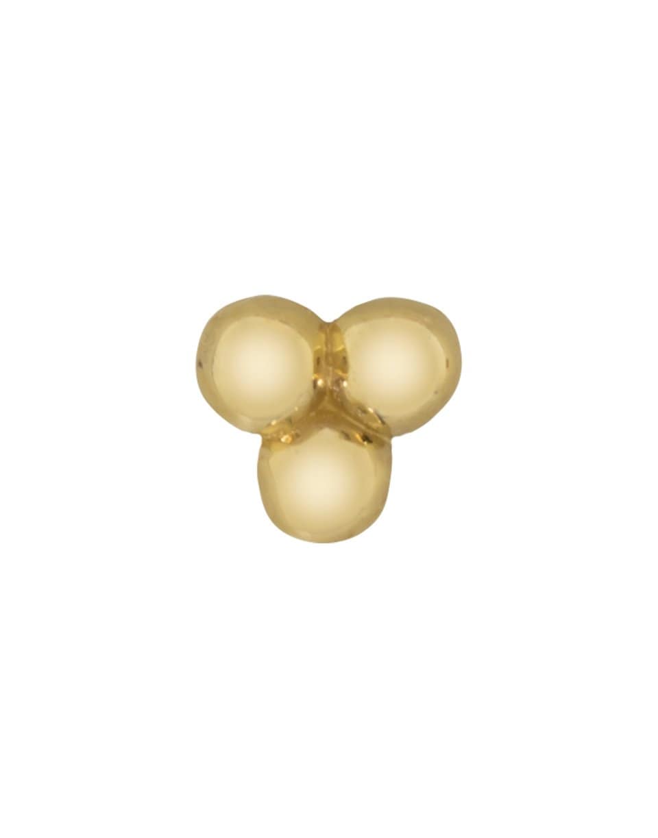 BVLA-Tri Bead Cluster Stud-YELLOW GOLD