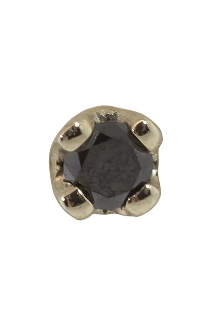BVLA-Black Diamond Stud-YELLOW GOLD