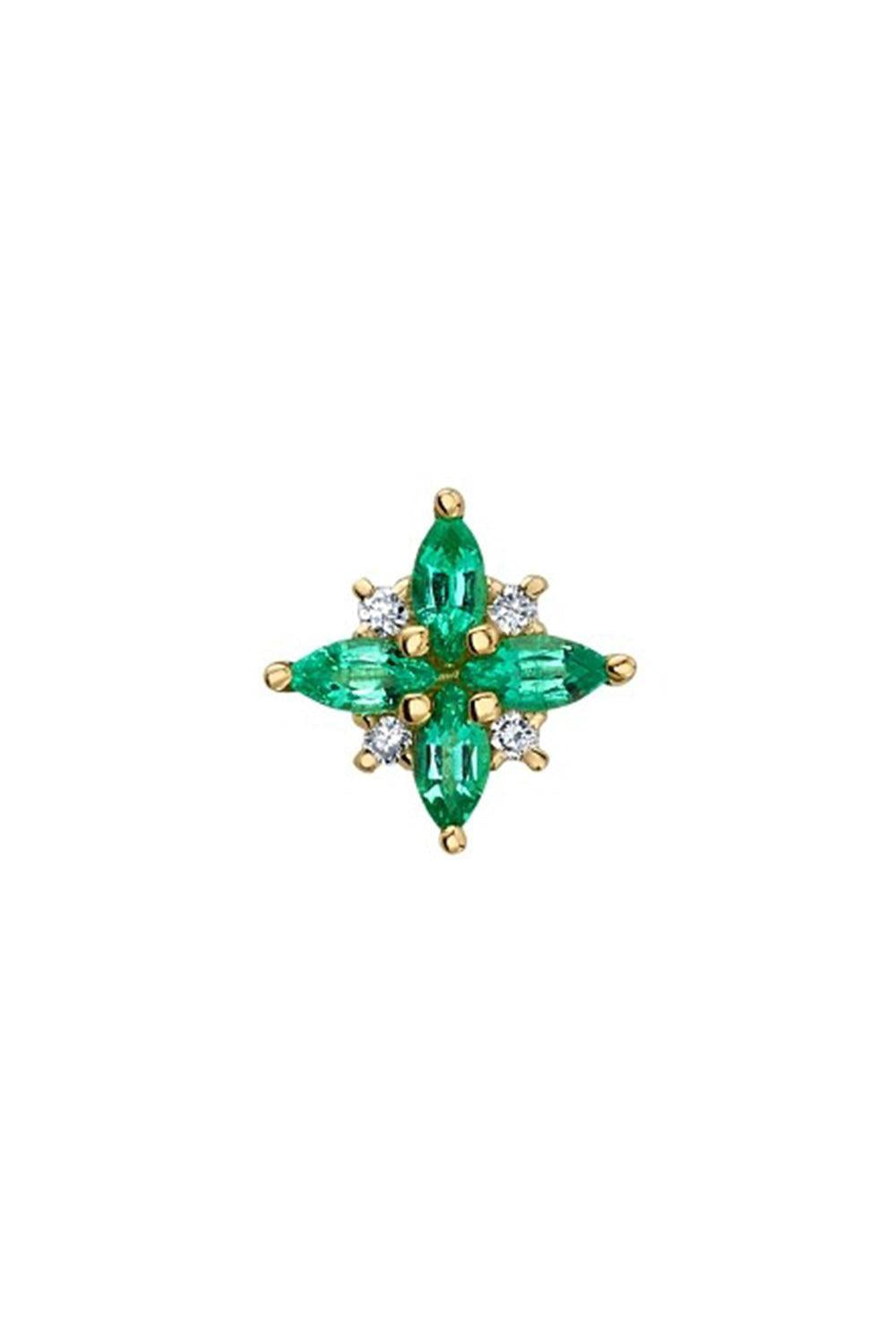 Emerald Diamond Tiny Pleades Ear Pin-YELLOW GOLD-JEWELRYFINE JEWELPIERCING-BVLA
