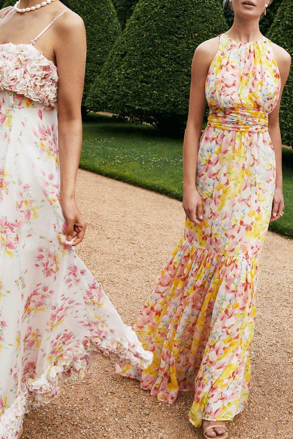 Georgette Halterneck Dress
