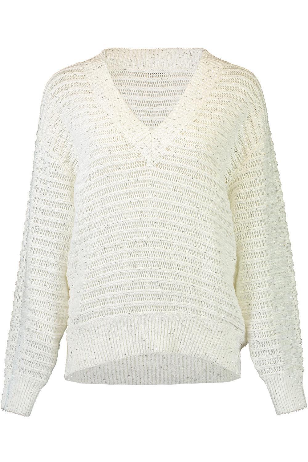 Open Work Embroidered Sweater-WHITE-XS-CLOTHINGTOPKNITS-BRUNELLO CUCINELLI