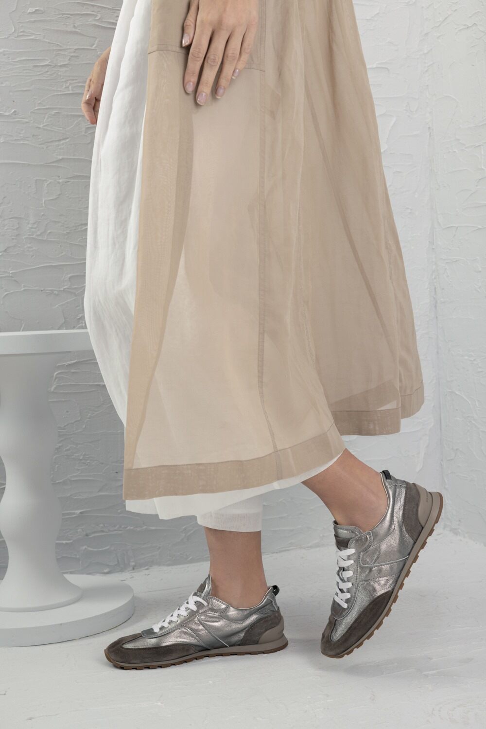 Metallic Printed Runners-WHITE-36-SHOESNEAKER-BRUNELLO CUCINELLI
