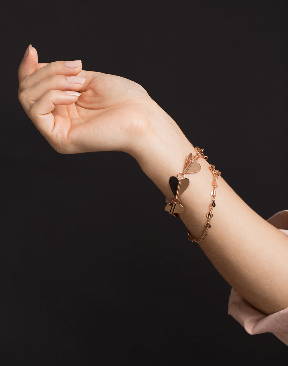 CADAR-Small Wings of Love Bracelet-ROSE GOLD