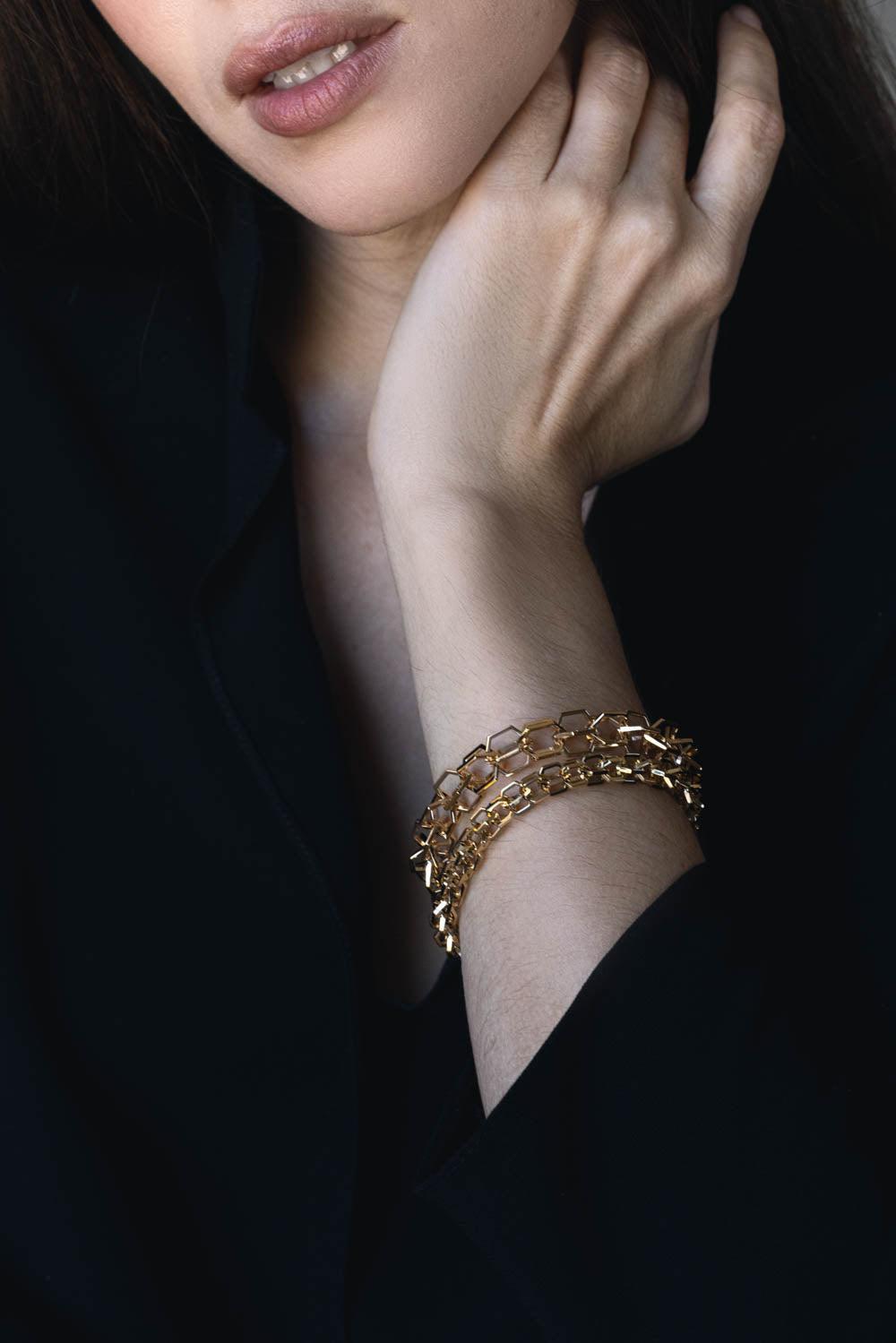 CADAR-B Home Chain Link Bracelet-YELLOW GOLD