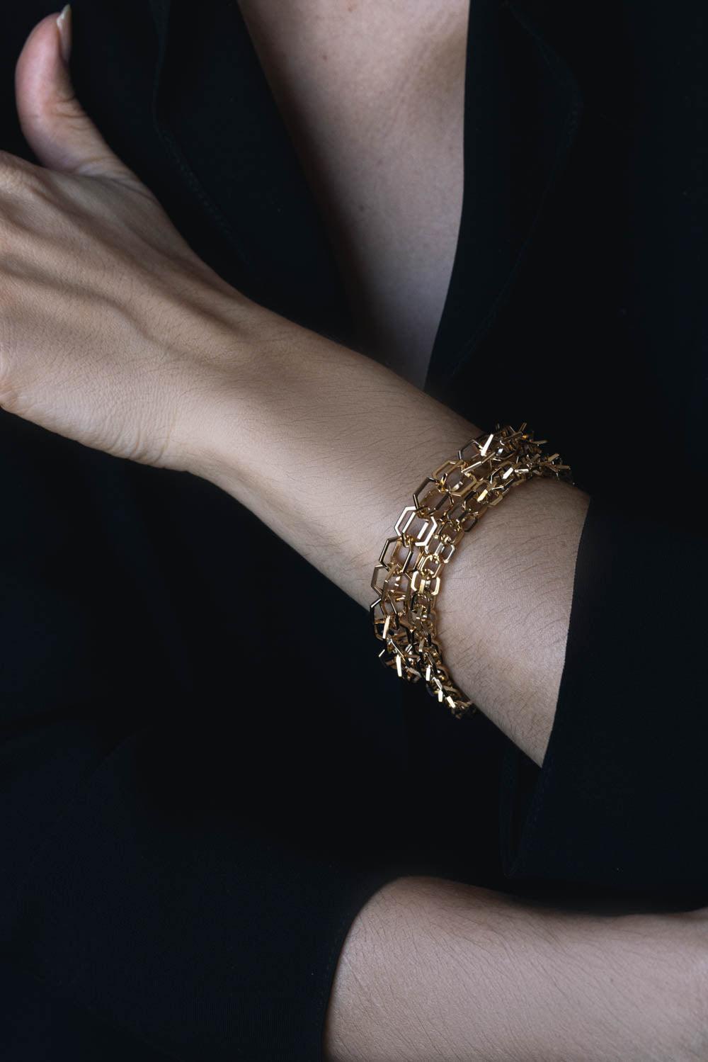 CADAR-B Home Chain Link Bracelet-YELLOW GOLD