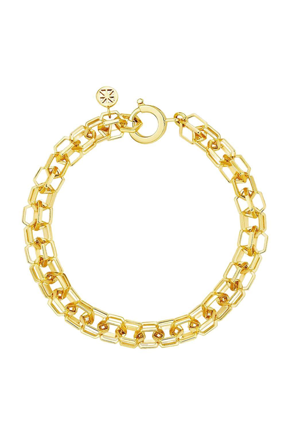 B Home Narrow Link Bracelet-YELLOW GOLD-7-JEWELRYFINE JEWELBRACELET O-CADAR