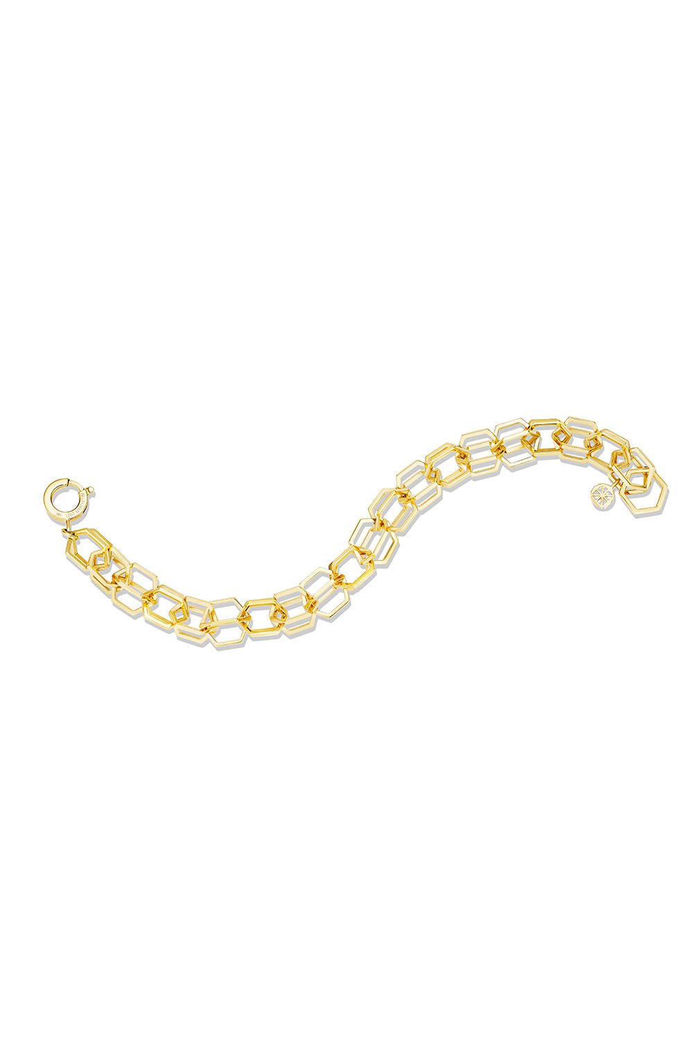 CADAR-B Home Wide Link Bracelet-YELLOW GOLD