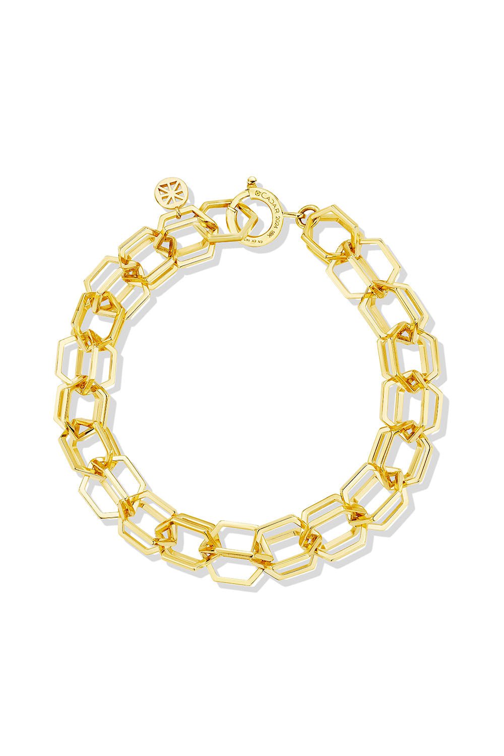 CADAR-B Home Wide Link Bracelet-YELLOW GOLD