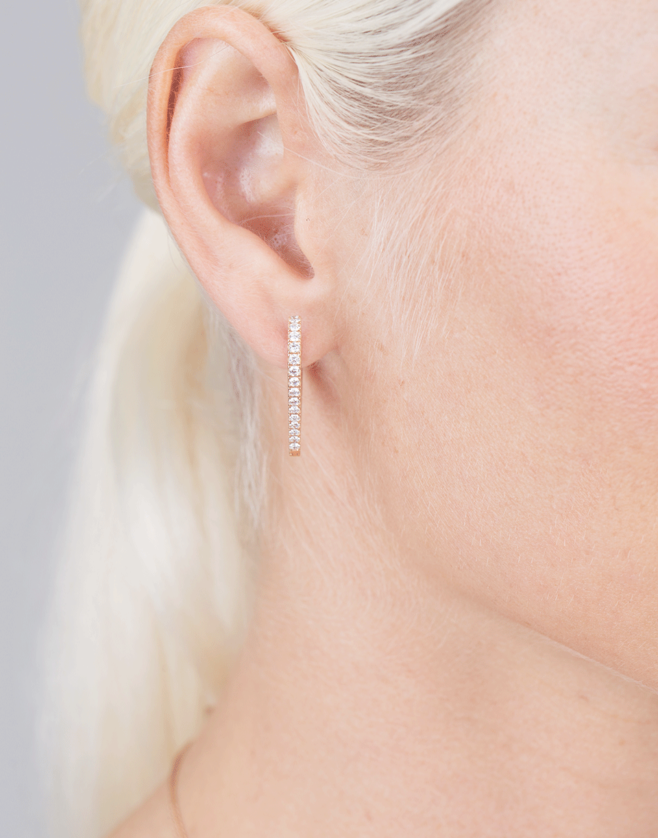CADAR-Small Endless Heart Earrings-ROSE GOLD