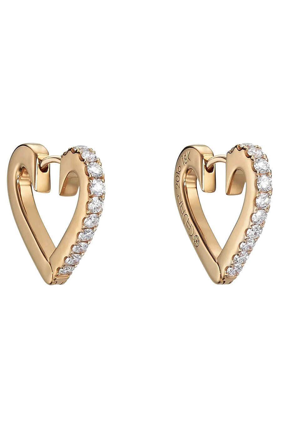 CADAR-Small Endless Heart Hoops-ROSE GOLD