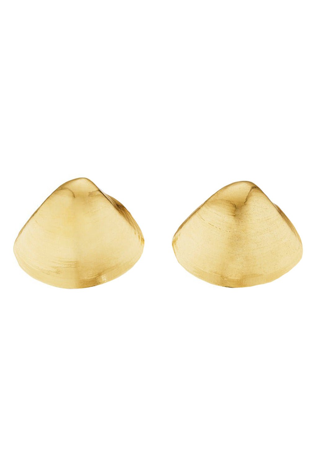 CADAR-70's Shell Earrings-YELLOW GOLD