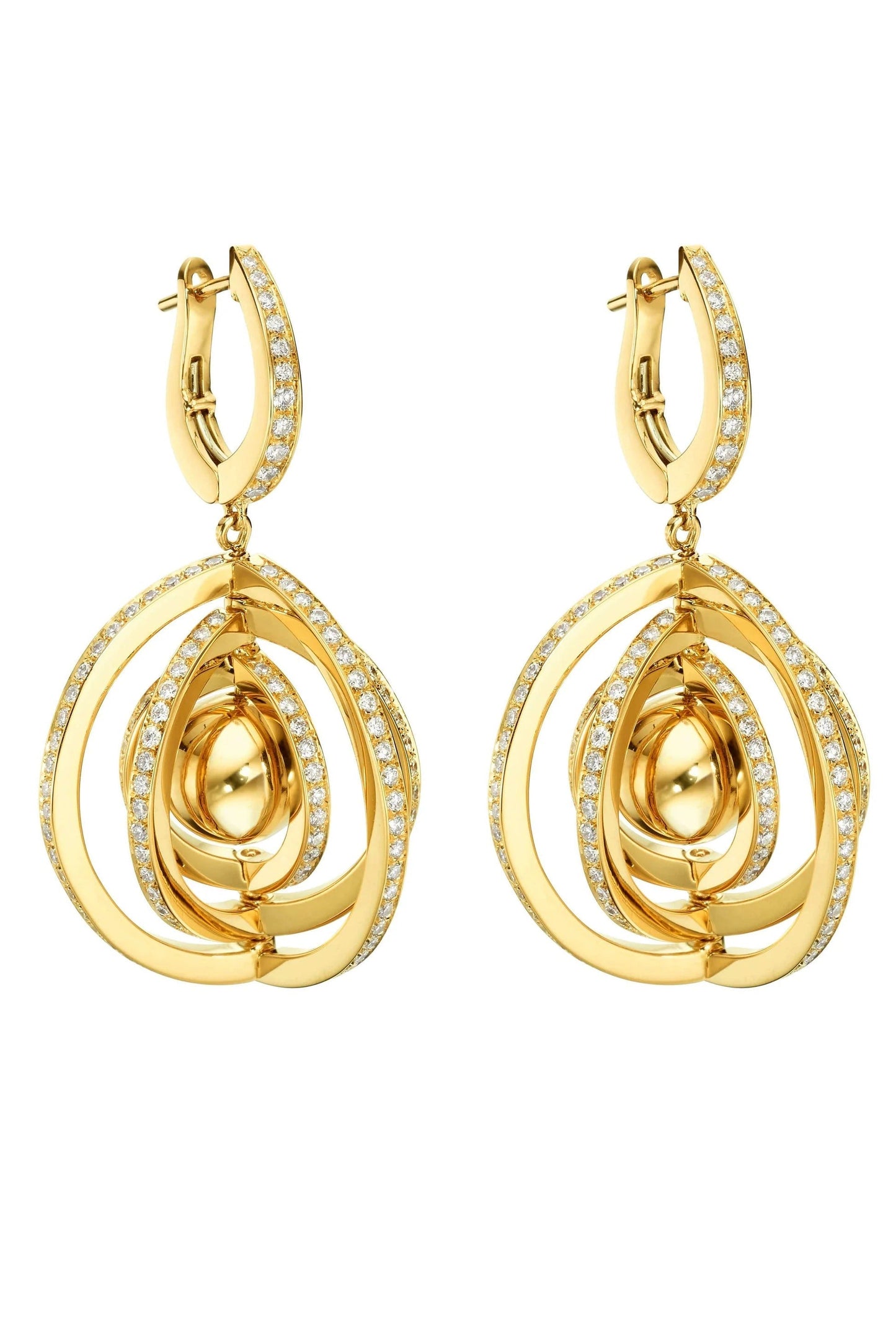 CADAR-Duality Earrings-YELLOW GOLD